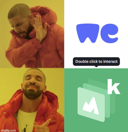 KanyeWest Meme, dass WeTransfer ablehnt, aber SwissTransfer gut findet